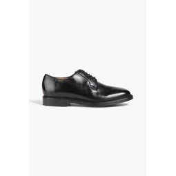 Kim glossed-leather derby shoes