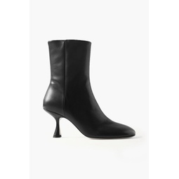 Marine leather ankle boots