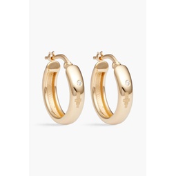 Gold-plated Siamite hoop earrings