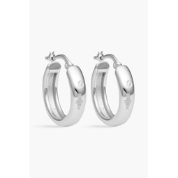 Sterling silver Siamite hoop earrings