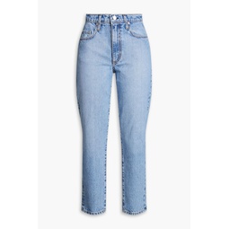 Bessette cropped high-rise slim-leg jeans