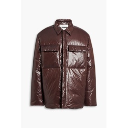 Quilted shell down jacket