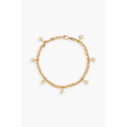 24-karat gold-plated freshwater pearl bracelet