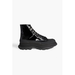 Tread Slick patent-leather boots