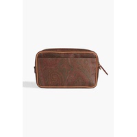 Paisley-print coated-canvas pouch