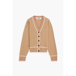 Embroidered wool and cashmere-blend cardigan