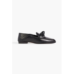 Clarita bow-embellished leather loafers