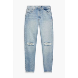 Terri distressed high-rise tapered jeans