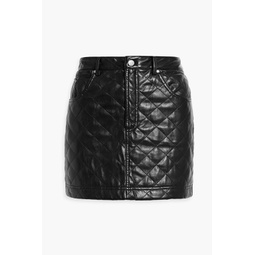 Macy quilted faux leather mini skirt