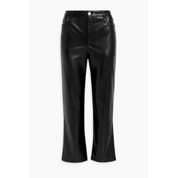 Hanie cropped faux leather straight-leg pants