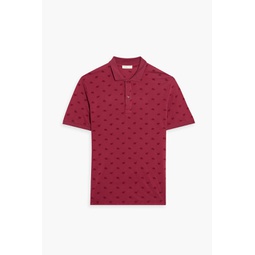 Embroidered cotton-pique polo shirt