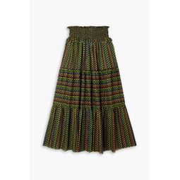Vale tiered printed cotton-voile maxi skirt