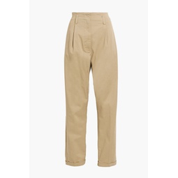 Ellen cotton-blend twill tapered pants
