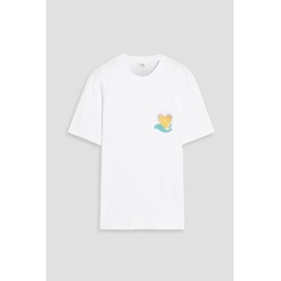 Gemini printed cotton-jersey T-shirt