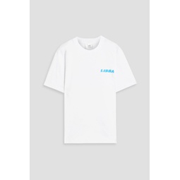 Libra printed cotton-jersey T-shirt