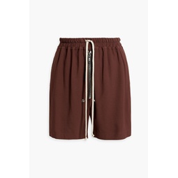 Bela zip-detailed crepe shorts