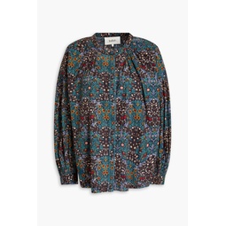 Ulysse floral-print cotton-poplin blouse