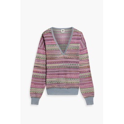 Crochet-knit sweater