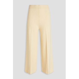 Cropped merino wool-blend wide-leg pants
