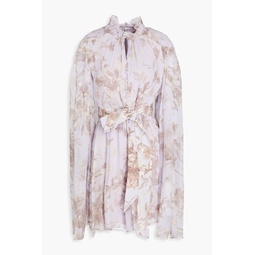 Clarice floral-print silk-georgette mini dress
