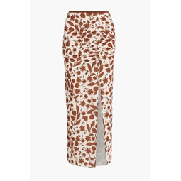 Phillipa floral-print stretch-crepe maxi skirt