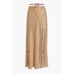 Casablanca printed silk-satin maxi skirt