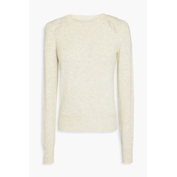 Klee cutout melange cotton and wool-blend sweater