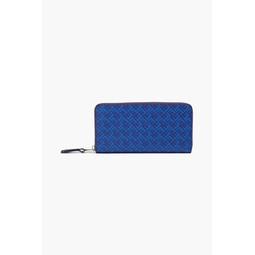 Logo-print textured-leather wallet