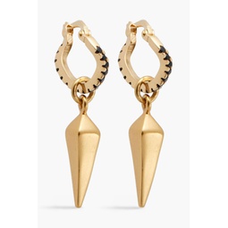 Gold-plated crystal earrings
