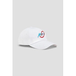 Embroidered cotton-twill baseball cap