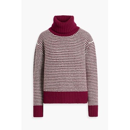 Striped wool turtleneck sweater