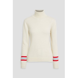 Striped wool and cashmere-blend turtleneck sweater
