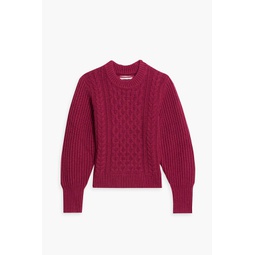Aran cable-knit wool sweater
