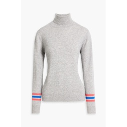 Striped wool and cashmere-blend turtleneck sweater