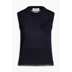 Frayed wool top