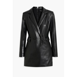Kyrie double-breasted faux leather playsuit