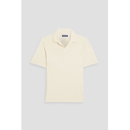 Faustino cotton, Lyocell and linen-blend terry polo shirt