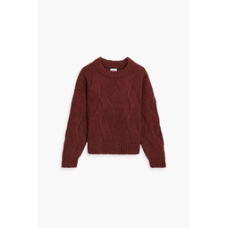 Jade cable-knit wool sweater