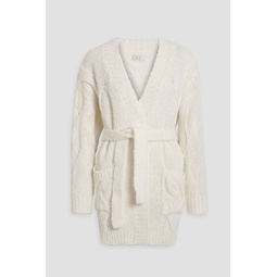 Gemma oversized cable-knit wool cardigan