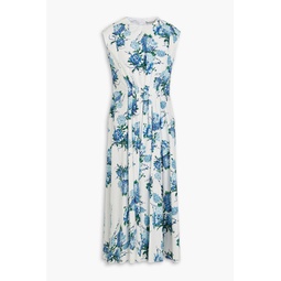 Lyssa floral-print cotton-poplin midi dress