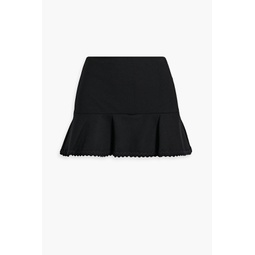 Skirt-effect crepe shorts