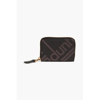 Logo-print faux textured-leather coin purse