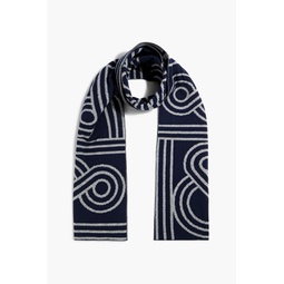 Danielle jacquard-knit wool scarf