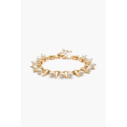 Gold-tone faux pearl bracelet