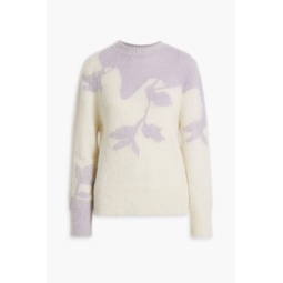 Salma intarsia mohair-blend sweater