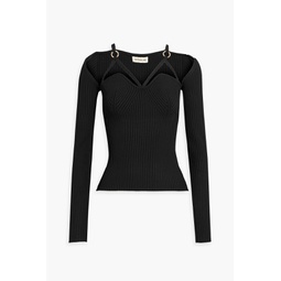 Janine cutout ribbed-knit top