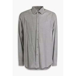 Houndstooth cotton and Lyocell-blend shirt