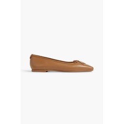 Shay bow-detailed leather ballet flats