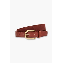Suede and leather belt