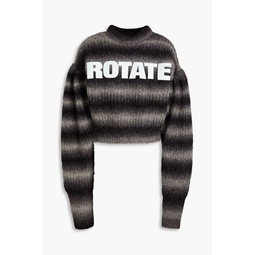 Logo-print striped knitted sweater